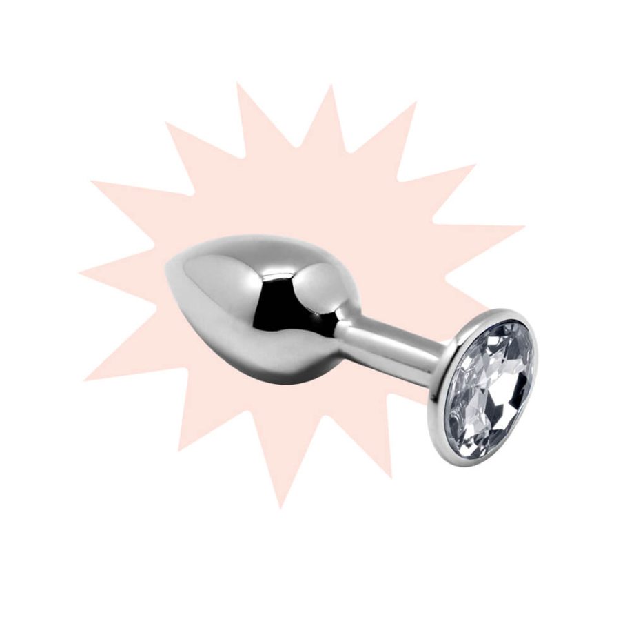 Mini Metal Butt Plug White S