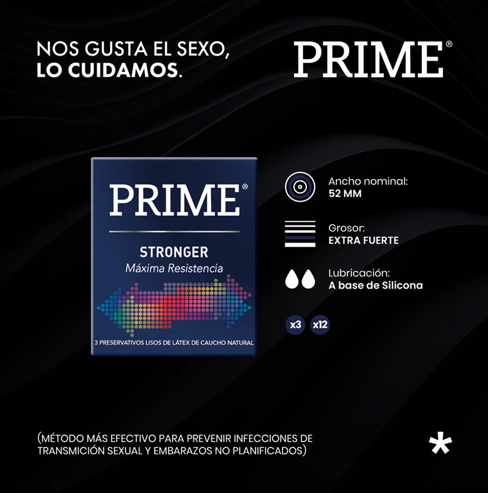 Preservativo Prime Extra Fuerte (relaciones anales)