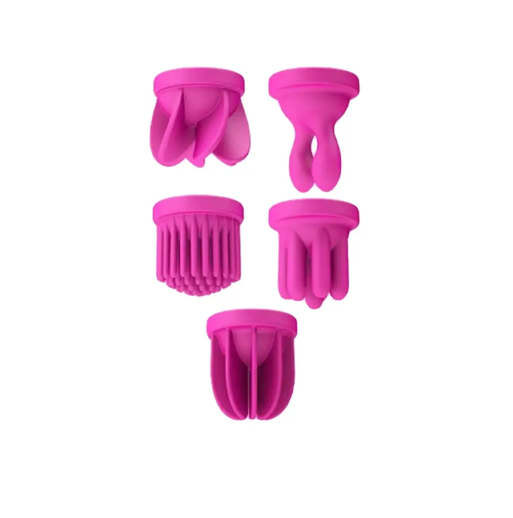 Masajeador Vibrador Rosa multi cabezal - Imagen 2