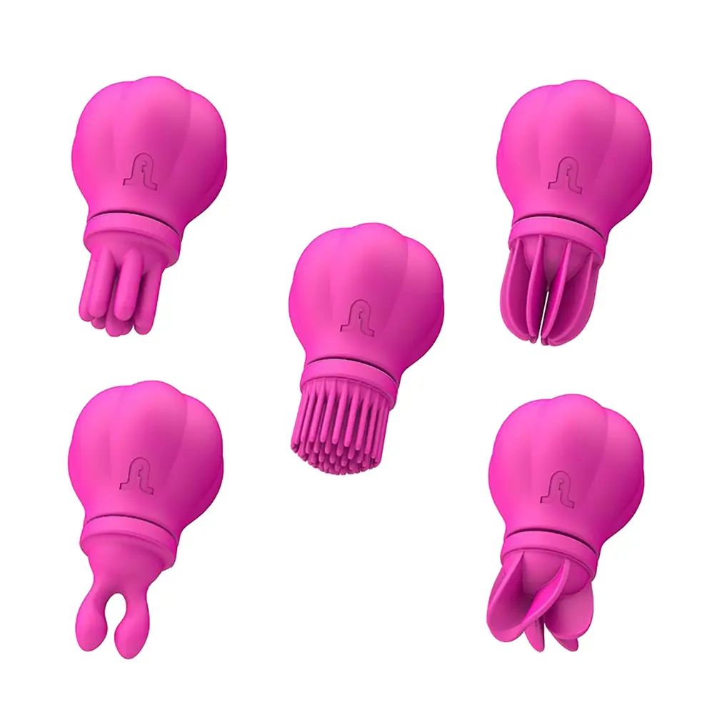 Masajeador Vibrador Rosa multi cabezal - Imagen 3