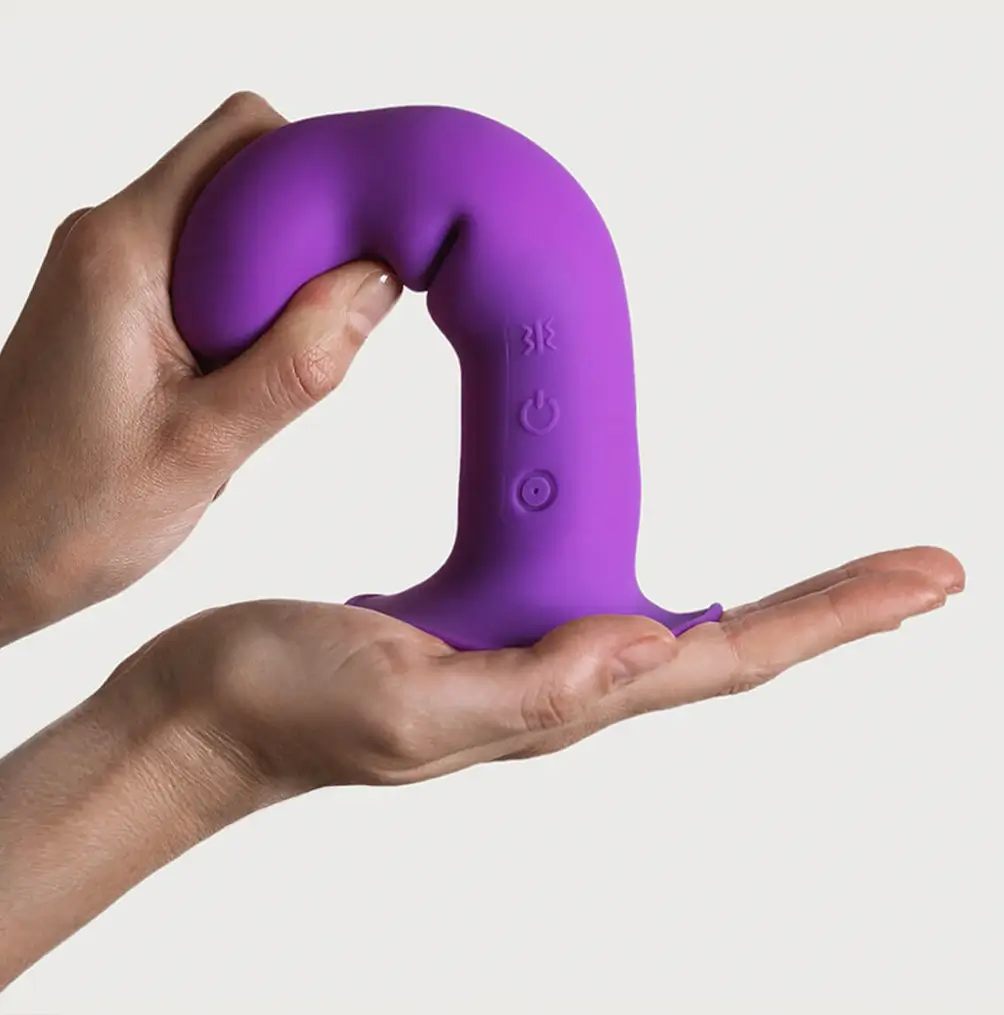 Dildo Violeta con Vibración de 18 cm - Imagen 4
