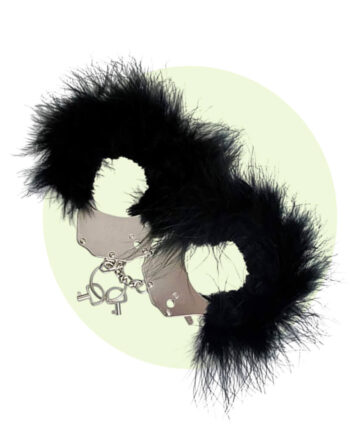 Esposas de peluche color negro