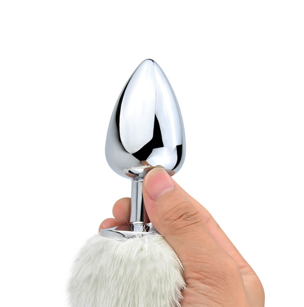 plug anal de conejo Plug Anal Metálico Cola de Conejo talla S – Secretos.com