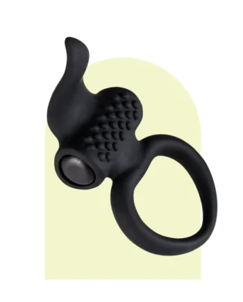 Anillo vibrador estimulador de clítoris negro Lingus marca Adrien Lastic