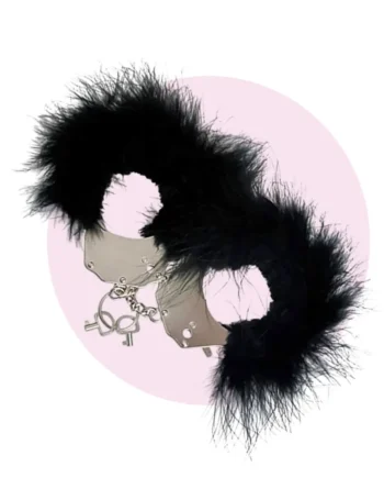 Esposas de peluche color negro