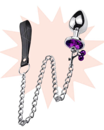 Plug anal metálico con correa