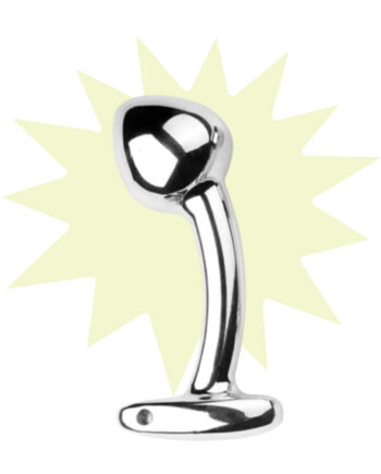 Plug anal metálico chico curvado
