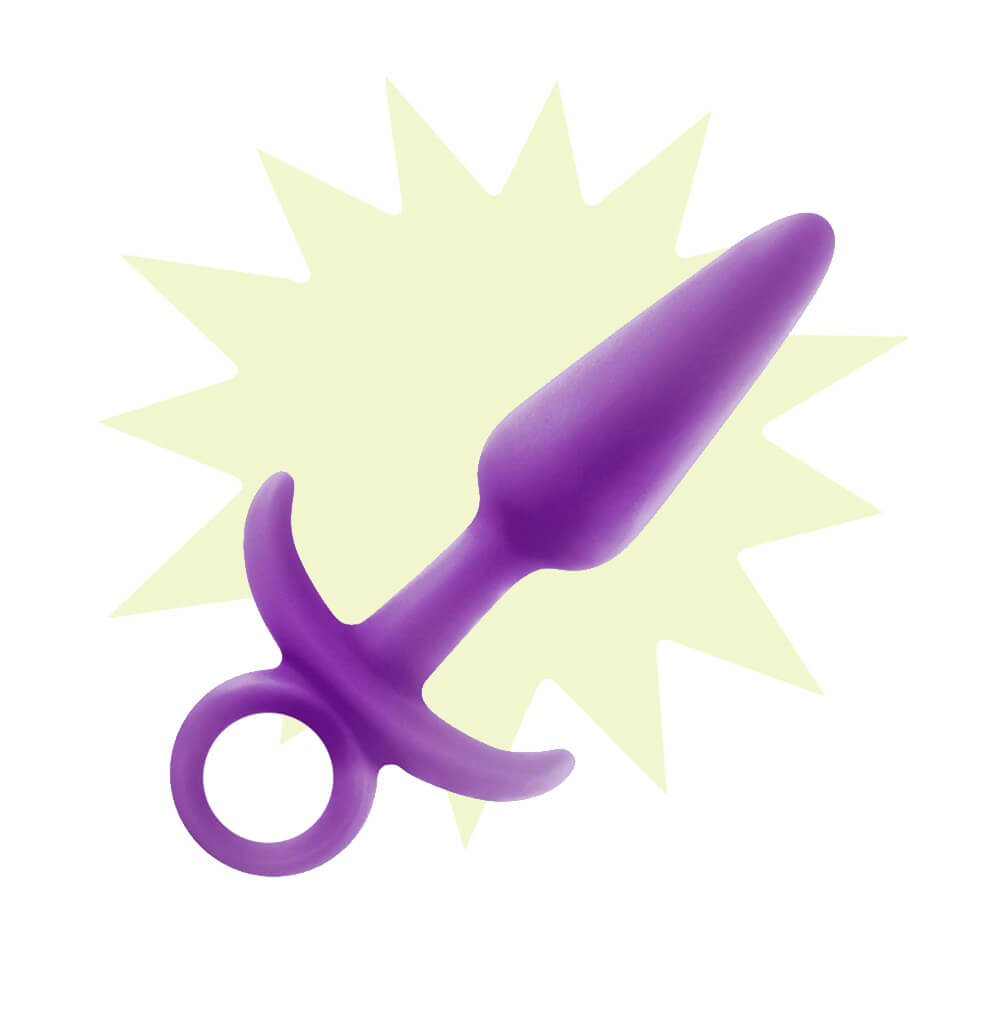 Plug anal de silicona violeta
