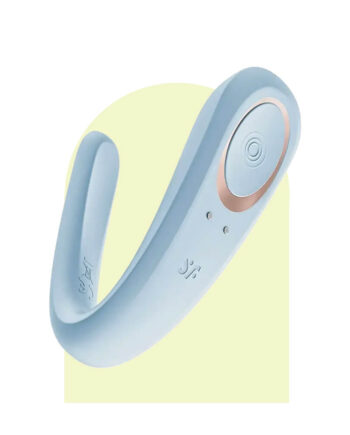 Vibrador para parejas Double Classic Celeste