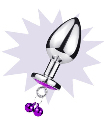 Plug anal metálico con cascabeles chico