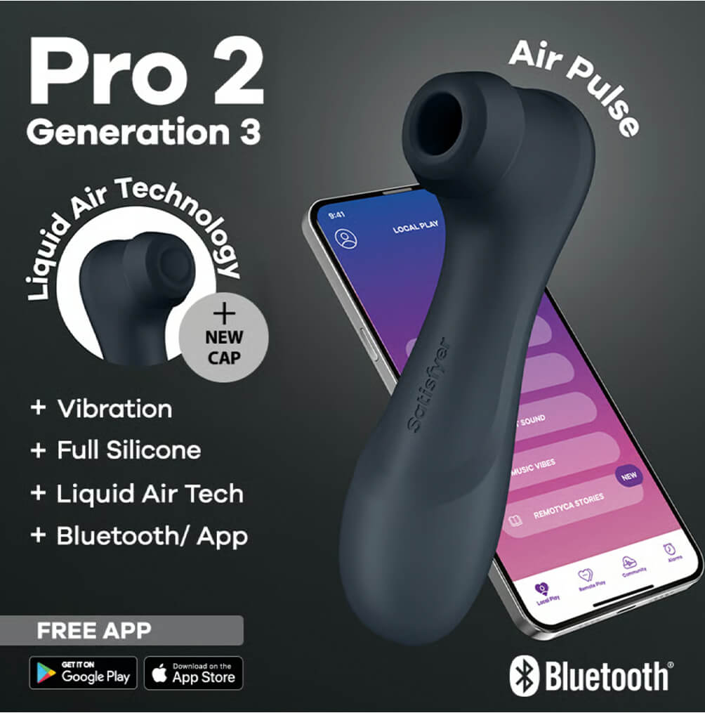 Succionador de Clítoris Pro 2 Generación 3 Negro con app