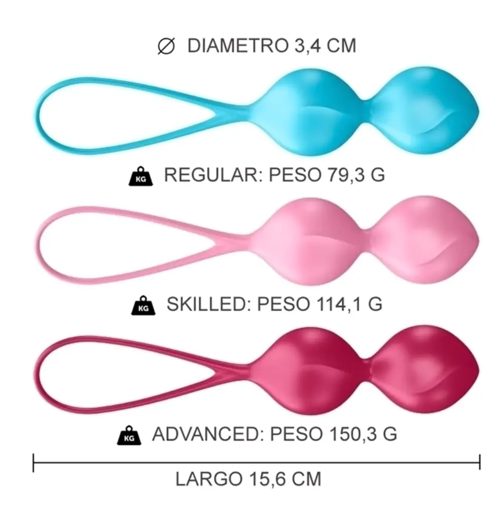 Bolas de Kegel Satisfyer Kit de tres dobles - Imagen 5