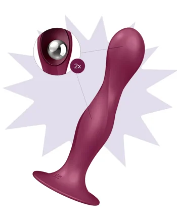 Dildo de 18 cm con estimulación mediante bolitas