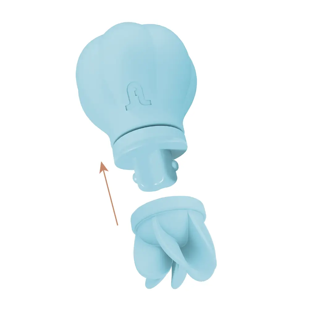 Masajeador Vibrador Azul multi cabezal Caress - Imagen 2
