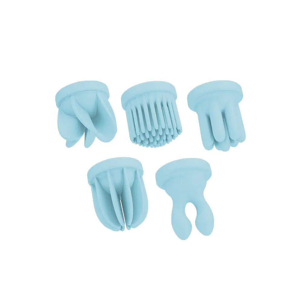 Masajeador Vibrador Azul multi cabezal Caress - Imagen 3