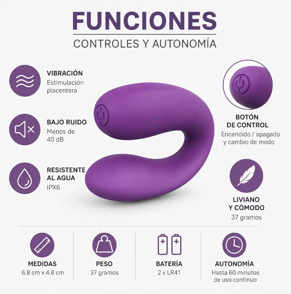 Vibrador para parejas Passion Wave - Imagen 4